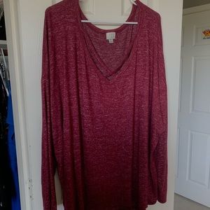 a new day red sweater